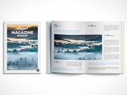 Use this mockup to showcase company profile, brochure available format: Magazine Psd Mockups