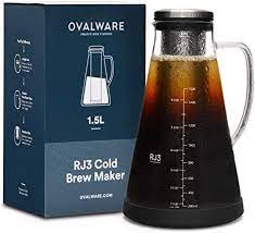 Amazon Com Airtight Cold Brew Iced Coffee Maker Iced Tea Maker With Spout 1 5l 51oz Ovalware Rj3 Cold Brew Coffee Maker Iced Coffee Maker Iced Tea Maker
