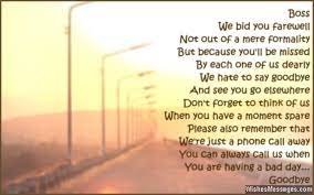 Farewell Poems For Boss Goodbye Poems Farewell Poems Goodbye Poem Retirement Messages For Boss