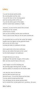 Litany Billy Collins Watch The Video I Also Posted Billy Collins Poet Quotes How To Memorize Things