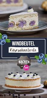 Windbeutel Kasesahnetorte Mit Blaubeer Creme Backen Mit Globus Sallys Welt 80 Kuchen Und Torten Kase Sahne Torte Windbeutel Dessert