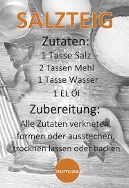 Salzteig Rezept Und Bastelideen Nurrosa Salzteig Rezept Salzteig Basteln Salzteig
