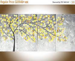 Yellow And Grey Wall Art Impasto Tree Painting Large Canvas Art Home Decor Wall Decor Quot Weeping Willow Quot Grey Wall Art Large Canvas Art Grey Painting