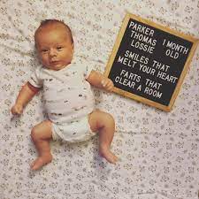 One Month Old Baby Milestones Pictures Monthly Baby Pictures Monthly Baby Photos