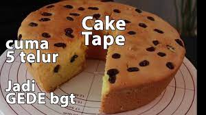 200 grm tepung terigu 2. Resep Bolu Tape Cuma 5 Telur Jadinya Besar Lembut Legit Youtube