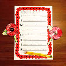 Wartime Poetry An Acrostic Poem By My Younger Child Remembrance Day Poetry Projects Acrostic
