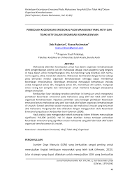 Jurnal psikologi sosial, vol 15, no 1 (2017). Pdf 43 60 Jurnal Psikohumanika