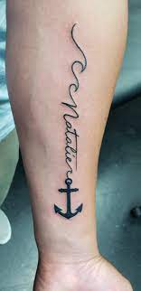 It does not matter whether you are starting something new, struggling with things right now or already achieved success in life, tattoo showing gratitude for. Simple Name Anchor Waves Tattoo Waves Tattoo Baby Tattoos Trendy Tattoos