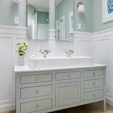 trough sink with 2 faucets design ideas