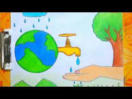 How To Draw Save Water Drawing Save Water Poster Easy Poster Drawing Save Earth Draw Pushpa Singh Youtub In 2021 Save Water Poster Poster Drawing Save Water Drawing