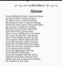 Alone Poem By Edgar Allan Poe Poem Hunter Poems By Famous Poets Poems Poetry Words