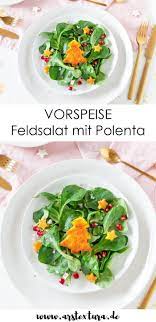 Feldsalat Mit Polenta Und Granatapfel Weihnachtliche Vorspeise Ars Textura Diy Blog Rezepte Vorspeise Weihnachten Feldsalat