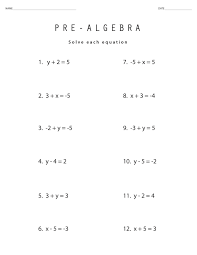 Math Problems Online Algebra Equations Worksheets Algebra Worksheets Pre Algebra Worksheets
