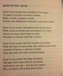 Words To Live By Dust If You Must Poems Words