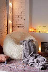 Minnie Faux Fur Inflatable Chair Bean Bag Chair Cute Room Decor Bedroom Design