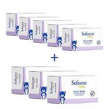 Softsens Baby Milk Bar Soap With Natural Milk Cream Shea Butter 75g Buy 5 Get 3 Free Baby Milk Milk Bar Bar Soap