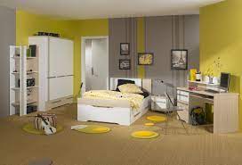 Bedroom Decor Yellow And Grey Wall Colors Decor With Corner White Cupboard Also Desk Computer With Com Yellow Bedroom Decor Yellow Bedroom Beige Bedroom Colors