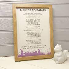 A Guide To Babies Poem Funny Baby Shower Gift In 2020 Baby Poems Funny Baby Shower Gifts New Baby Products