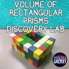 Volume Of Rectangular Prisms Discovery Lab Rectangular Prisms Teaching Volume Volume Math