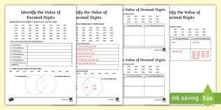 Decimal Place Value Worksheets Grade 4 To 6 Math Resources