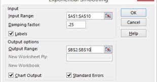 How To Calculate Weighted Moving Averages In Excel Using Exponential Smoothing Exponential Excel Workbook