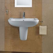 half pedestal wash basin, fixing to