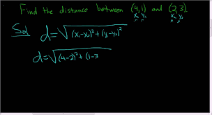 Finding The Distance Between Two Points Using The Distance Formula Maths Exam Math Videos Distance Formula