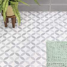 Norwalk Floor Deco Gray 8x8 Matte Porcelain Tile Ivy Hill Tile Tile Floor Bathroom Flooring