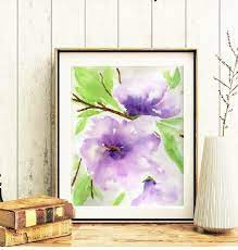 Purple Flowers Original Painting Abstract Flowers Painting Purple Wall Decor Purple Home Decor Modern Art Floral Painting Abstract Flower Painting Abstract Flowers Purple Wall Decor