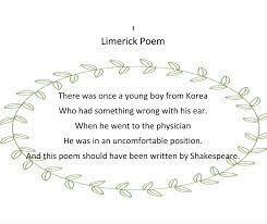 Han S Limerick Poem Limerick Poem Poems Words