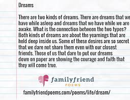 Family Friend Poems Dream Poems Poems About Dreams Friend Poems Poems Poems About Dreams