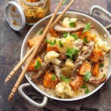 Susskartoffel Rindfleisch Eintopf Mit Kokosmilch Rezept Rindfleisch Suppenfleisch Rezept Susskartoffel Gerichte