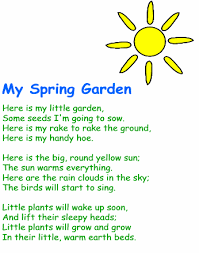 My Spring Garden Garden Poems Spring Poems For Kids Spring Garden