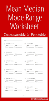 Mean Median Mode Range Worksheet Kids Math Worksheets Mean Median And Mode Homeschool Math