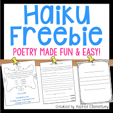 Free Haiku Poems Are Fun And Easy With This Freebie From Inspired Elementary Introduction With Original Sample Poetry Unit Poetry For Kids Poetry Freebie
