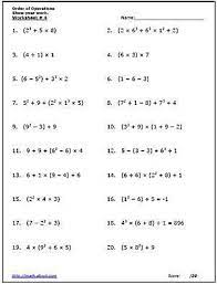 Practice The Order Of Operations With These Free Math Worksheets Math Worksheets Free Math Worksheets Algebra Worksheets