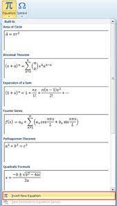 Add Math Equations With Word 2010 Equation Editor Equations Quadratics Quadratic Formula