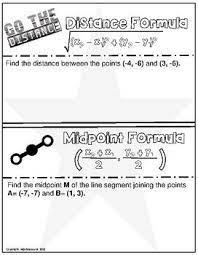 Distance Formula Midpoint Doodle Graphic Organizer Distance Formula Graphic Organizers Interactive Student Notebooks