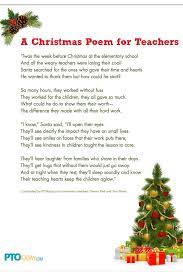 Christmas Poem For Teachers Christmas Poems Teacher Poems Teacher Christmas Gifts