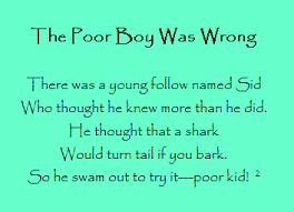 A Limerick By John Ciardi Haha Funny Poems For Kids Kids Poems Poems