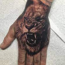 Ash Higham Lion Hand Tattoo Arm Tattoos For Guys Hand Tattoos For Guys Lion Hand Tattoo