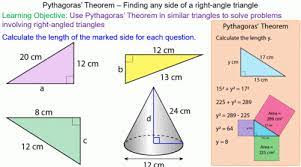 Key Stage 3 Mathematics For Using Pythagoras Theorem To Calculate Any Length Of A Right Angled Triangle Learning Math Formula Chart Theorems Math Formulas