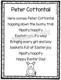 Peter Cottontail Printable Easter Poem For Kids Easter Poems Easter Lessons Plans Easter Lessons