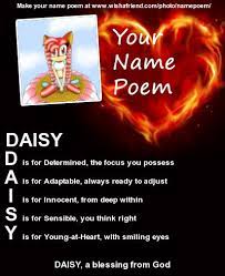 Daisy Name Poem Poems Acrostic Names
