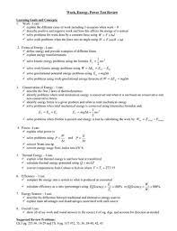 8 Energy Transfers Work And Power Worksheet Work Energy And Power Physics Classroom Energy Work