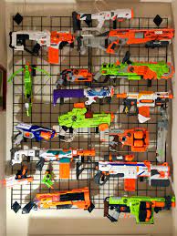 Right now, one of their favorite things is nerf guns. Nerf Gun Wall Reno Dads