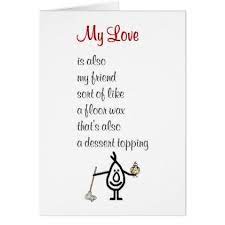 My Love A Funny Valentine Poem Holiday Card Zazzle Com Funny Valentines Poems Valentines Poems Funny Valentine