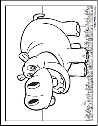 Coloring pages of animals work well to help make an interesting preschool lesson plan and theme idea for kids more about various animals/wildlife which many children love. Hippo Coloring Pages H Is For Happy Hippo