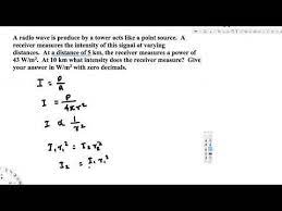 At 10 Km What Intensity Does The Receiver Measure Intense Radio Wave Receiver