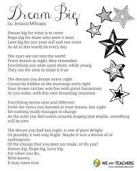 Weareteachers Printable Dream Big Poem Poems For Students Poems For Middle School Graduation Poems